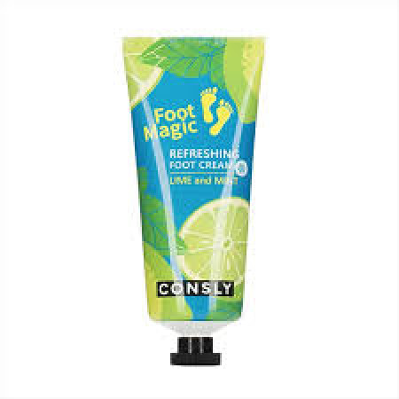 Освежающий крем для ног с экстрактом лайма и мяты [Consly] Refreshing Foot Cream
