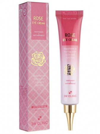 Крем для век 3W Clinic Rose Eye Cream  с экстрактом розы и розовой водой