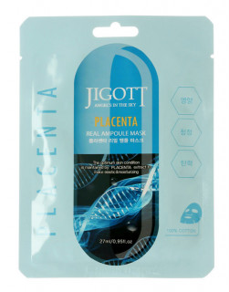 Jigott Placenta Real Ampoule Mask Ампульная маска c Плацентой, 27 мл