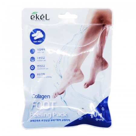 Маска-эксфолиант для ног с коллагеном COLLAGEN FOOT PEELING PACK, EKEL, 40 гр.