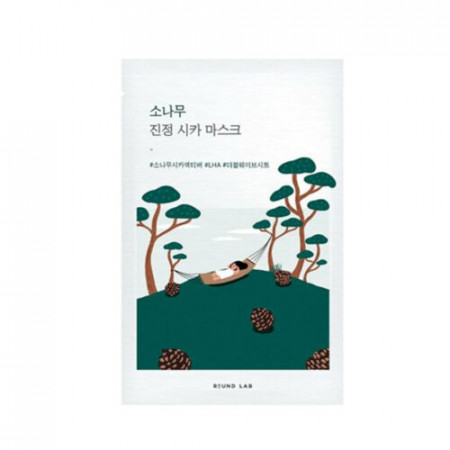 Round Lab Успокаивающая маска с экстрактами сосны и центеллы Pine Calming Cica Mask Sheet 27 мл