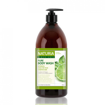 [NATURIA] Гель для душа МЯТА/ЛАЙМ PURE BODY WASH (Wild Mint & Lime), 750 мл