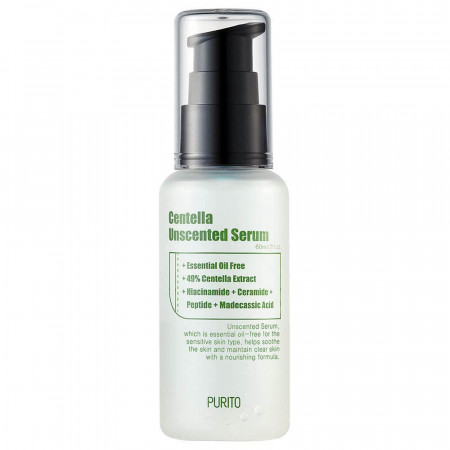 Безмасляная сыворотка для чувствительной кожи Purito Centella Unscented Serum