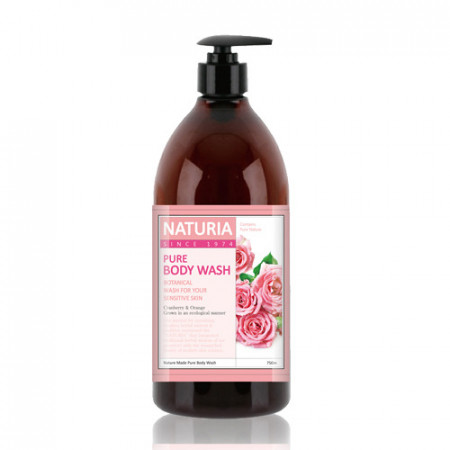 [NATURIA] Гель для душа РОЗА/РОЗМАРИН PURE BODY WASH (Rose & Rosemary), 750 мл