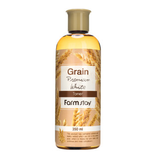 Выравнивающий тонер с экстрактом ростков пшеницы FarmStay Grain Premium White Toner