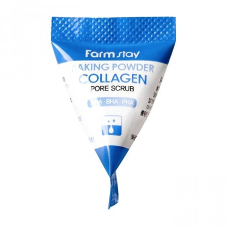 Скраб в пирамидках для очищения пор с содой  Collagen - Коллаген FarmStay Baking Powder Pore Scrub