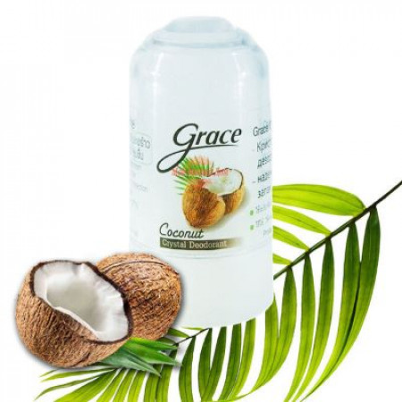 GRACE Кристаллический дезодорант Crystal Deodorant Coconut 70г (кокос)