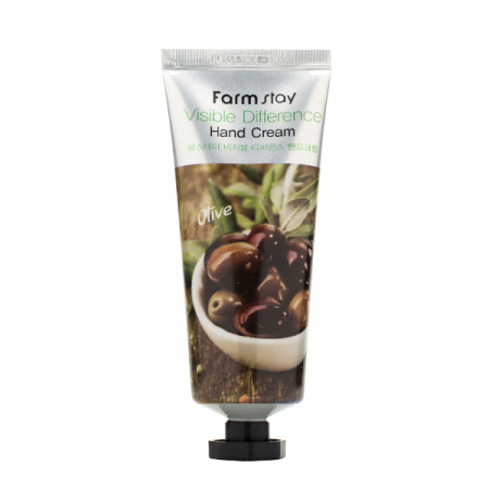 Крем для рук FarmStay Visible Difference Hand Cream Olive Питательный крем для комплексного ухода за кожей рук с экстрактом оливы