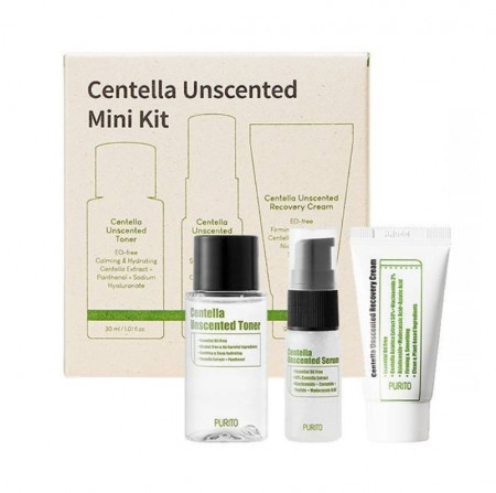 Набор для чувствительной кожи Purito Centella Unscented Line Travel Kit (Mini)