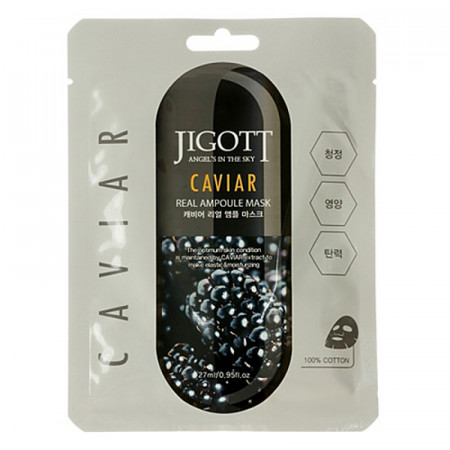 Jigott Ampoule Mask Caviar Ампульная маска с экстрактом икры