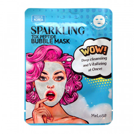 Meloso Тканевая кислородная маска с пептидами Tox Peptide Bubble Mask