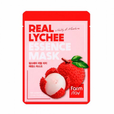 FARM STAY REAL LYCHEE ESSENCE MASK Тканевая маска с экстрактом личи