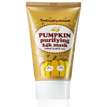 Тыквенная маска-пленка с золотом Too Cool For School Pumpkin Purifying 24K Mask