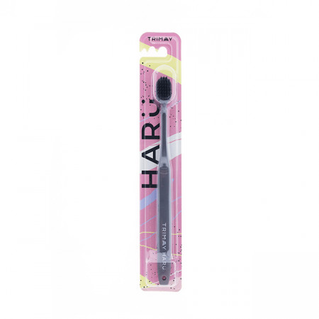 Trimay Зубная щетка с угольным напылением - HARU Charcoal Toothbrush