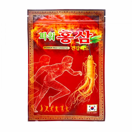 Пластырь согревающий с красным женьшенем Korean Red Ginseng Power Pad 20 шт