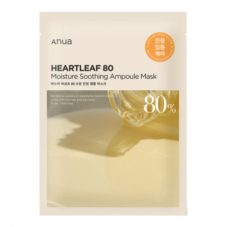 Anua Heartleaf 80 Moisture Soothing Ampoule Mask Увлажняющая ампульная маска с хауттюйнией 27 мл