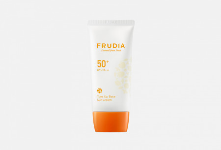 Frudia Солнцезащитный крем-праймер с жемчужной пудрой Tone up base sun cream Spf50+ PA+++