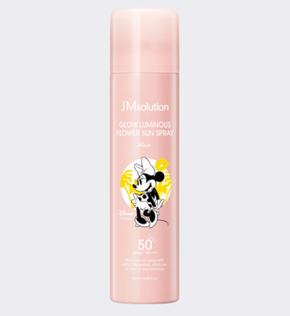 Увлажняющий солнцезащитный спрей с экстрактом розы JMsolution Disney Collection Minnie Glow Luminous Flower Sun Spray SPF50+ PA++++