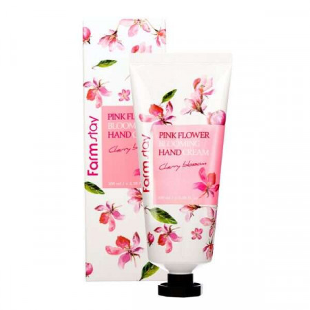 FARMSTAY PINK FLOWER BLOOMING HAND CREAM CHERRY BLOSSOM КРЕМ ДЛЯ РУК ЦВЕТЕНИЕ ВИШНИ, 100 МЛ