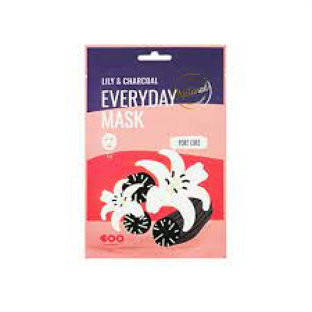DEARBOO Lily & Charcoal Тканевая маска с экстрактом цветов лилии и древесного угля, 27мл