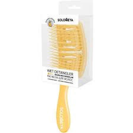 [SOLOMEYA] Расческа для сухих и влажных волос АРОМАТ МАНГО Solomeya Wet Detangler Brush Rectangular Mango, 1 шт.