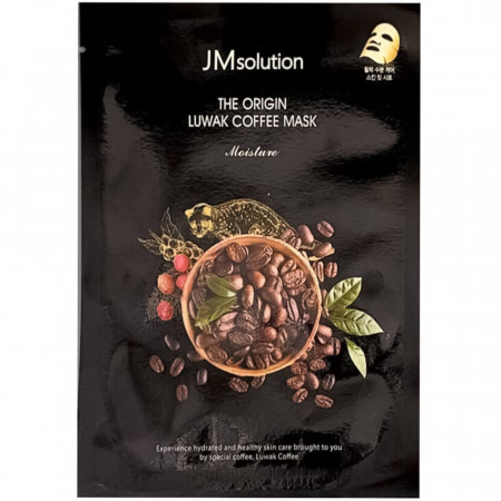 Тонизирующая тканевая маска с кофеином и копи-лувак JMsolution The Origin Luwak Coffee Mask 30 МЛ