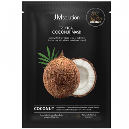 Увлажняющая тканевая маска с кокосом JMsolution Tropical Coconut Mask 30