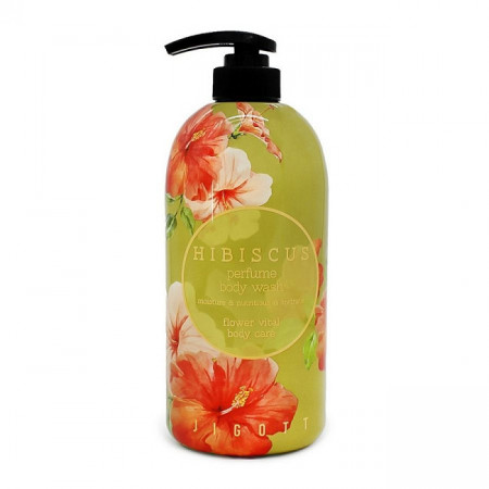 Jigott Парфюмированный гель для душа с экстрактом гибискуса / Hibiscus Perfume Body Wash, 750 мл