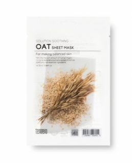 Маска питательная с экстрактом овса, Tenzero Solution Soothing Oat Sheet Mask 25мл