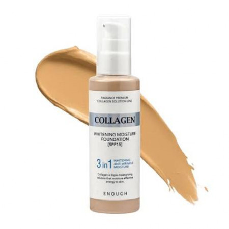 ENOUGH COLLAGEN WHITENING MOISTURE FOUNDATION 3 IN 1 SPF 15 100ML - ТОНАЛЬНАЯ ОСНОВА С КОЛЛАГЕНОМ