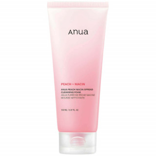 ANUA PEACH NIACIN SPREAD CLEANSING FOAM Очищающая пенка для умывания с персиком и ниацинамидом, 150м
