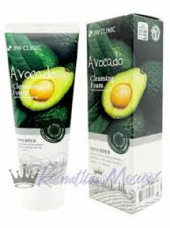 3W Clinic Пенка для умывания с экстрактом авокадо Avocado Cleansing Foam, 100мл